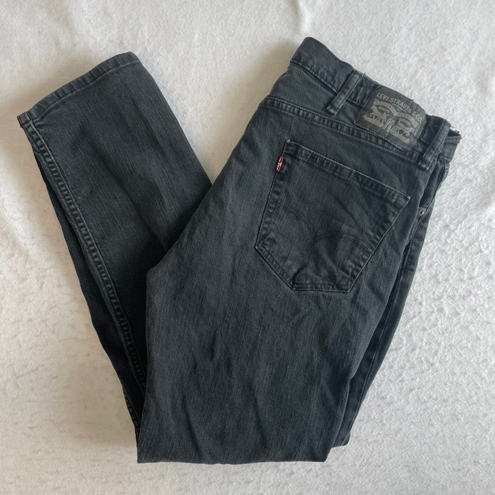 Levi's 511 Slim Fit Jeans Mens 38x30 Black Denim Stretch Casual Everyday Pants